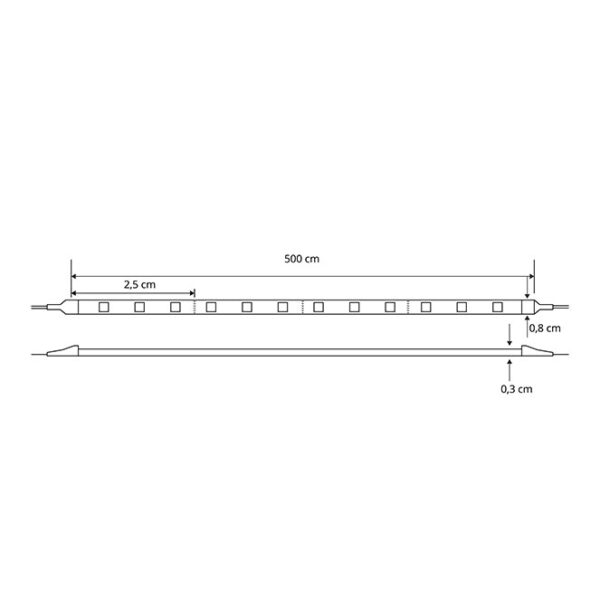 Fita LED VOSTOK 12Vdc 9.6W/m 120LED/m 4000K IP65 5m/rolo - Image 3