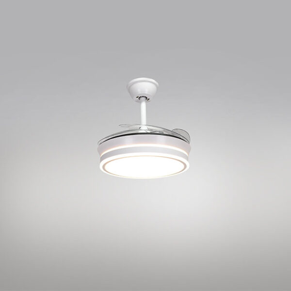 Ventoinha de tecto ASGARD MINI branca, 4 palas retráteis, 48W LED 3000|4000|6000K, Alt.45xD.91/40cm - Image 3