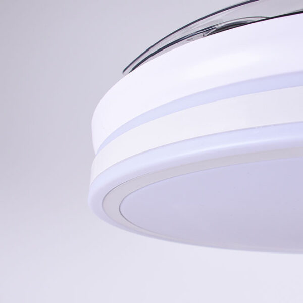Ventoinha de tecto ASGARD branca, 4 palas retráteis, 72W LED 3000|4000|6000K, Alt.35xD.108/50cm - Image 3