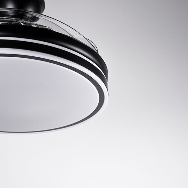 Ventoinha de tecto ASGARD preta, 4 palas retráteis, 72W LED 3000|4000|6000K, Alt.35xD.108/50cm - Image 3
