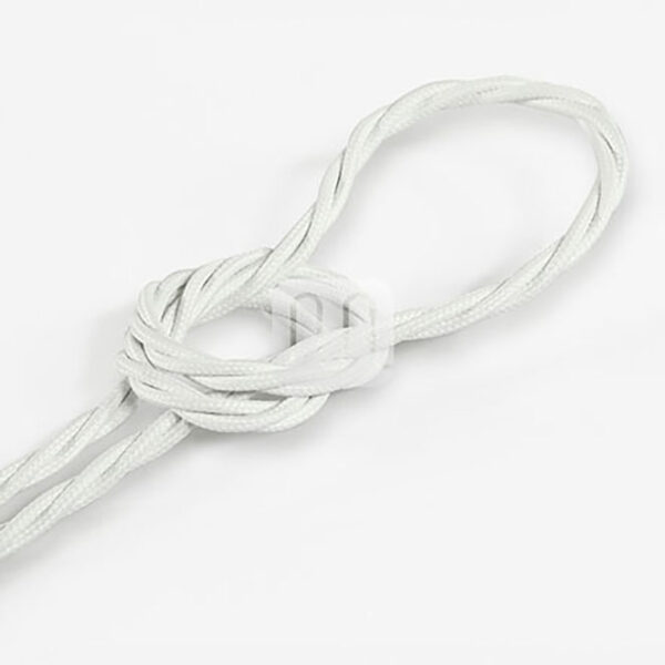 Cabo elétrico torcido revestido a tecido H05V2-K FRRTX 3x0,75mm2 D.6.4mm, em branco TR3 - Image 3