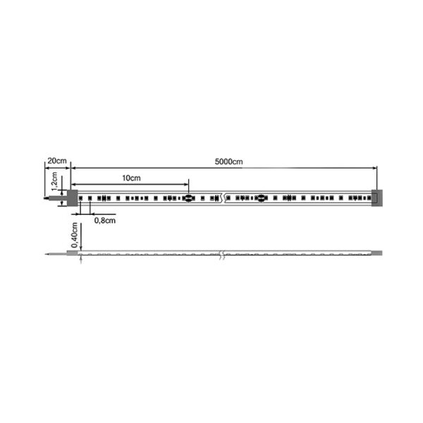 Fita LED 230V 17W/m 120LED/m 6000K IP65 50m/rolo - Image 2