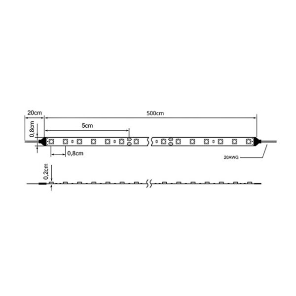 Fita LED 24Vdc 9,6W/m 120LED/m 3000K IP20 50m/rolo - Image 2