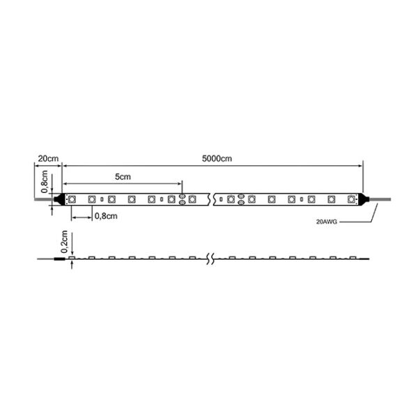 Fita LED 24Vdc 9,6W/m 120LED/m 4000K IP20 50m/rolo - Image 2