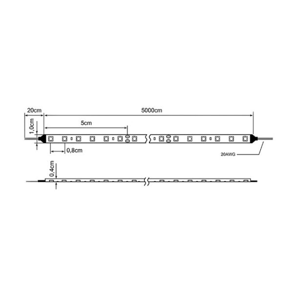 Fita LED 24Vdc 9,6W/m 120LED/m 3000K IP67 50m/rolo - Image 2