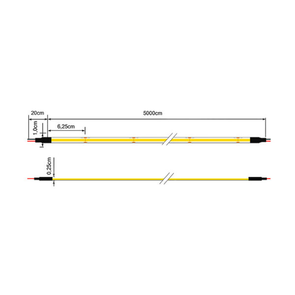 Fita LED COB 24Vdc 14W/m 512LED/m 3000K IP20 50m/rolo - Image 2