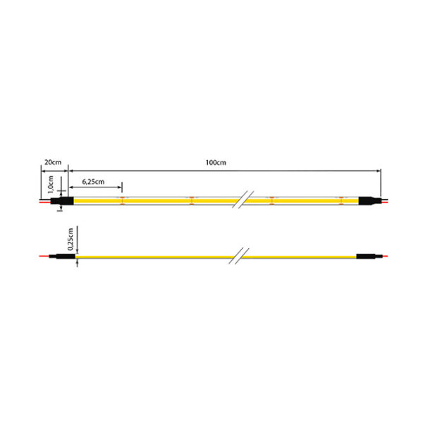 Fita LED COB 24Vdc 14W/m 512LED/m 4000K IP20 1m (múltiplos de 5m) - Image 2