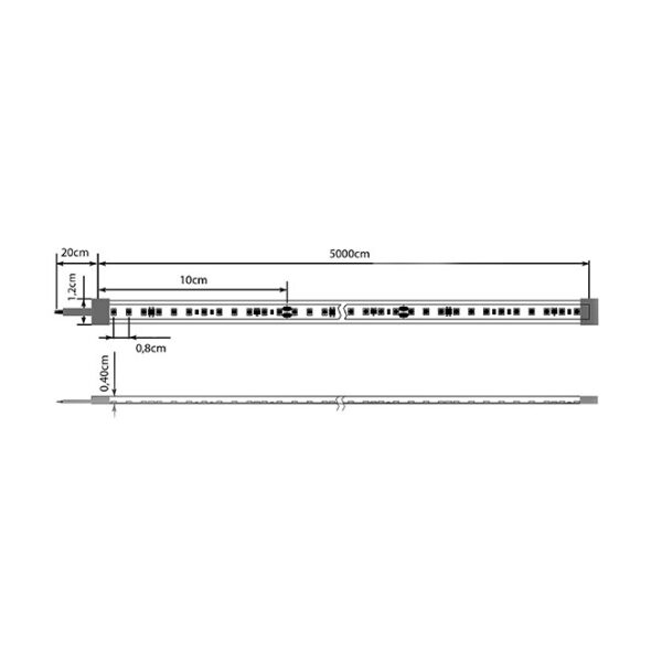 Fita LED 230V 17W/m 130LED/m 4000K IP65 50m/rolo - Image 2