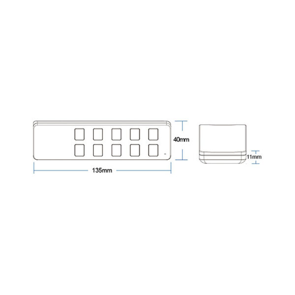 Comando de regulação RF para fitas LED, 1 zona, com iman (pilhas CR2032) - Image 2