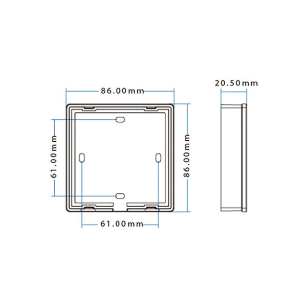 Painel Touch parede para LED RGB+CCT, 4 zonas (2xAAA) - Image 2