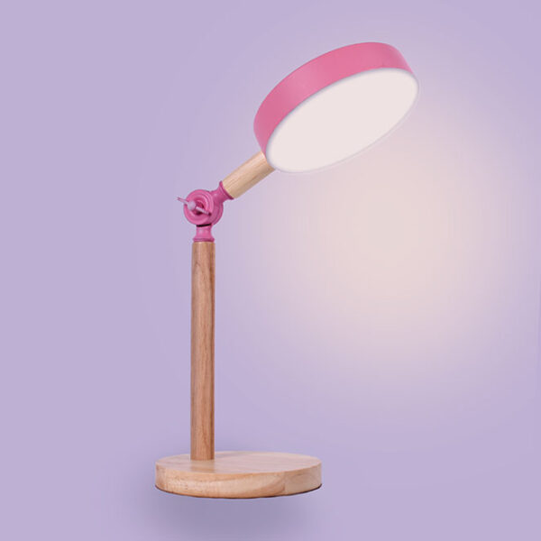 Candeeiro de mesa LUPPA 2X12W LED 3000-4000-6500K 1800lm Alt.48,5cmxD.15cm Rosa/Madeira - Image 3