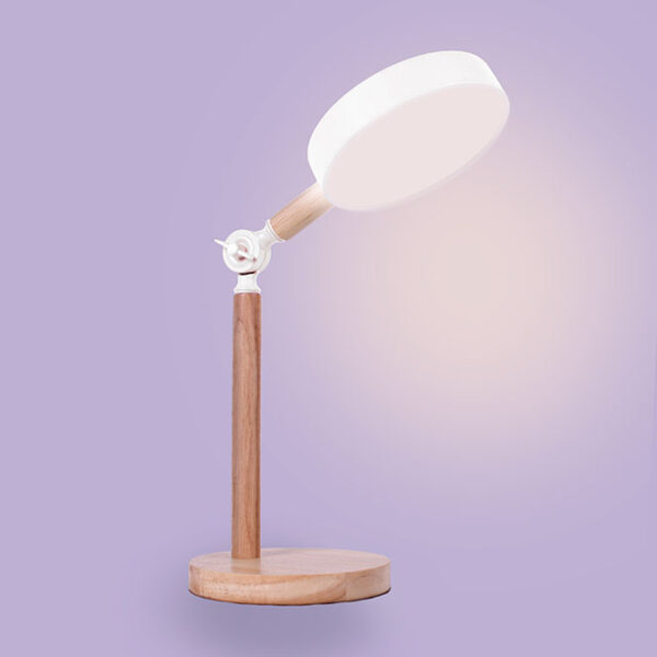 Candeeiro de mesa LUPPA 2X12W LED 3000-4000-6500K 1800lm Alt.48,5cmxD.15cm Branco/Madeira - Image 3