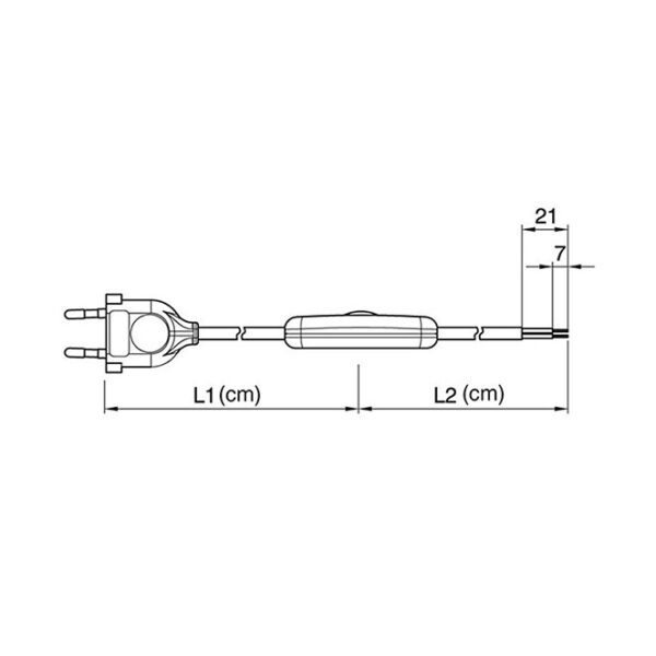 Extensão eléctrica 1,5m (100*50) fio 2x0,75mm² branco, ficha EU 2P e regulador de mão brancos - Image 2