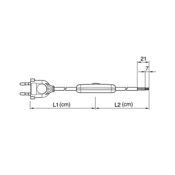 Extensão eléctrica 1,5m fio 2x0,75mm² transparente, ficha EU 2P e regulador de mão transparentes - Image 2