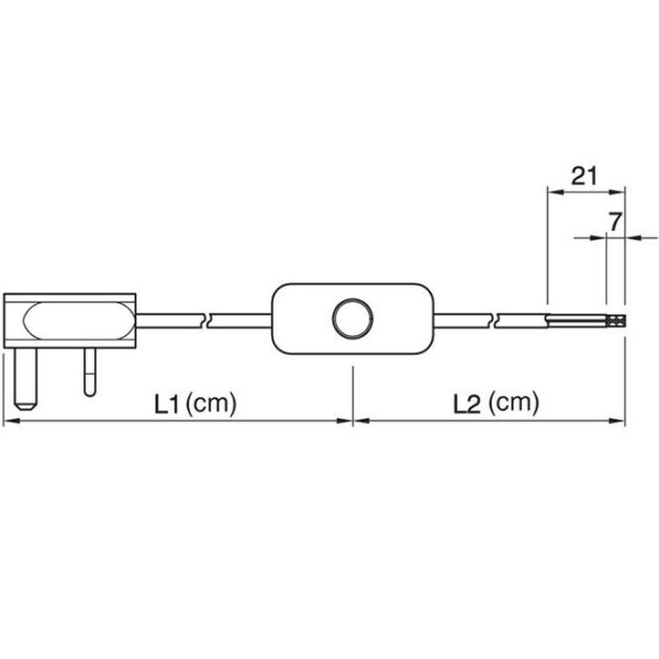 Extensão eléctrica 2,0m fio 2x0,75mm² branco, ficha Inglesa (UK) e interruptor de mão brancos - Image 2