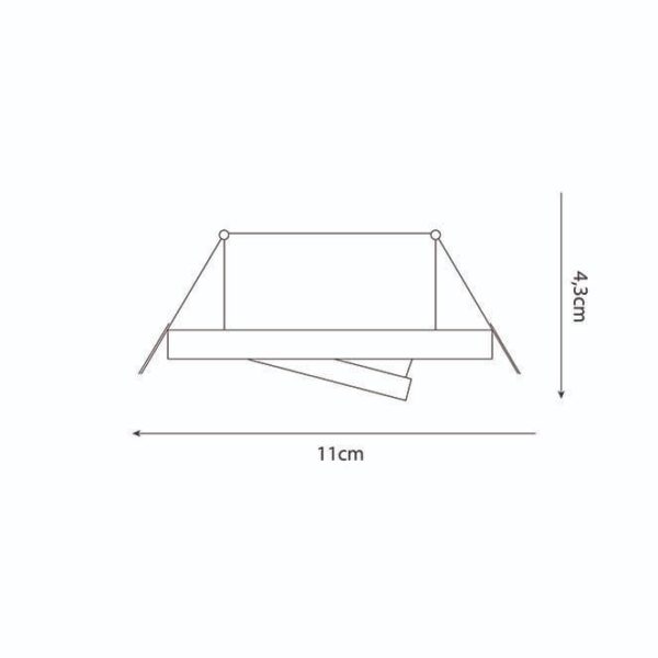 Candeeiro de tecto SILVANA 3xE27 C.83xL.20xAlt.Reg.cm Preto/Branco - Image 2