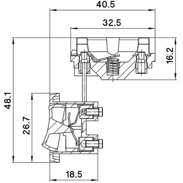 Miolo para suporte E27 de 3-peças branco c/interruptor, e travão anti-desenroscamento, em baquelite - Image 2