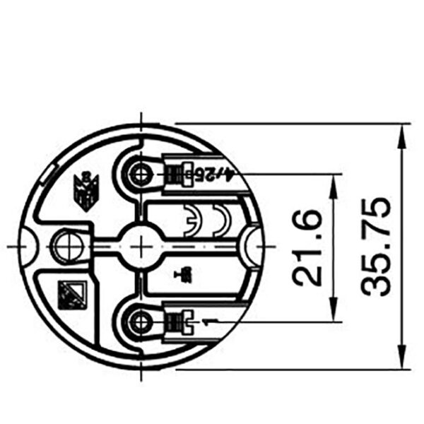 Miolo para suporte metálico E27 de 3-peças cor natural com travão anti-desenroscamento, em PPS - Image 2