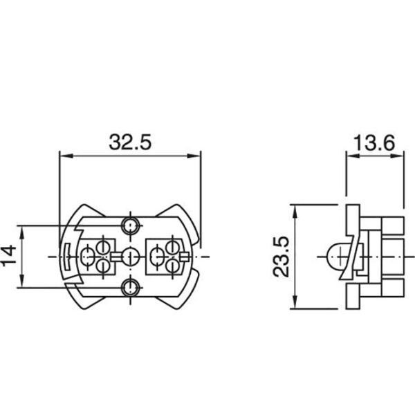 Miolo para suporte E27 de 3-peças preto com travão anti-desenroscamento, em resina termoplástica - Image 2