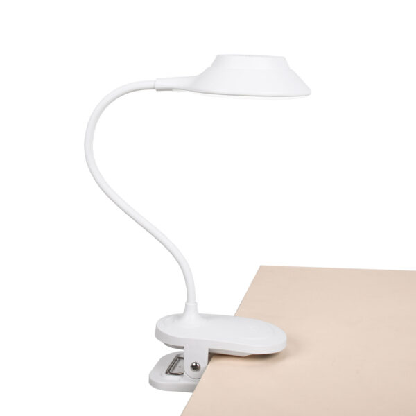 Candeeiro de mesa KLIP 5W LED 3000-4000-6500K com mola em branco - Image 2