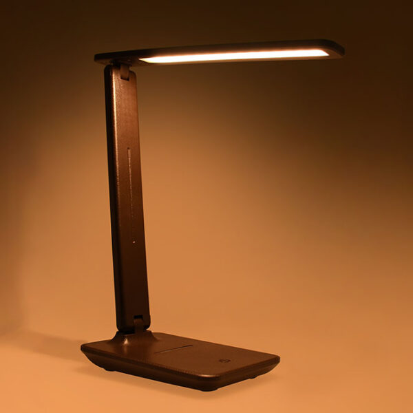 Candeeiro de mesa MOBIL 5W LED 3000-4000-6500K base de carregamento sem fios para telemóvel castanho - Image 2