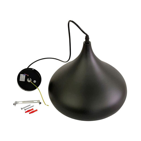 Suspensão BONN 1xE27 Alt.Reg.xD.30cm Preto/Dourado - Image 2