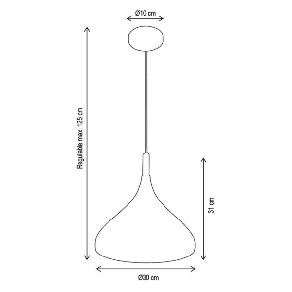 Suspensão COLONIA D.30cm 1xE27 em metal lilás - Image 3