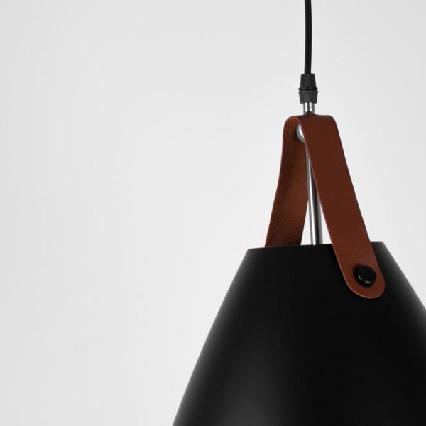 Suspensão RHIN D.25cm 1xE27 em metal preto - Image 2