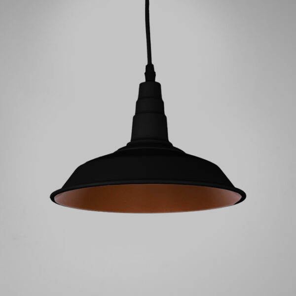 Suspensão KIEL D.25cm 1xE27 em metal preto - Image 2
