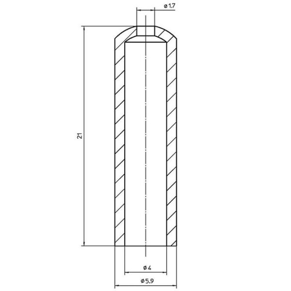 Pendolo cilíndrico branco para interruptor de fio, em resina termoplástica - Image 2