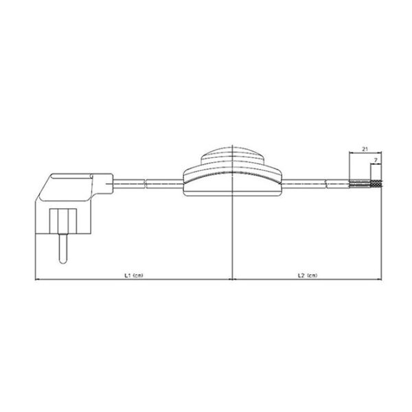 Extensão eléctrica 4,3m fio 3x0,75mm² dourado, ficha Schuko 2P+T e interruptor de pé dourados - Image 2