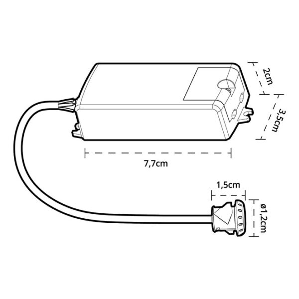 Sensor de movimento IR branco IP20, ângulo de detecção 30, em PC com protecção UV - Image 2