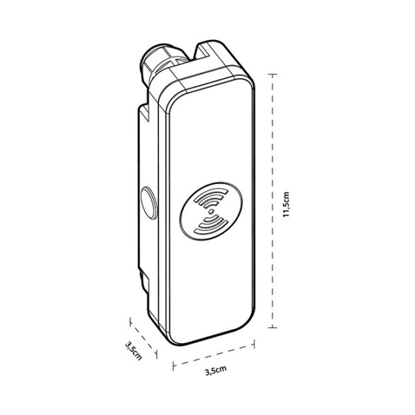 Sensor de movimento por microondas branco IP65, ângulo de detecção 180°, em PC com protecção UV - Image 2