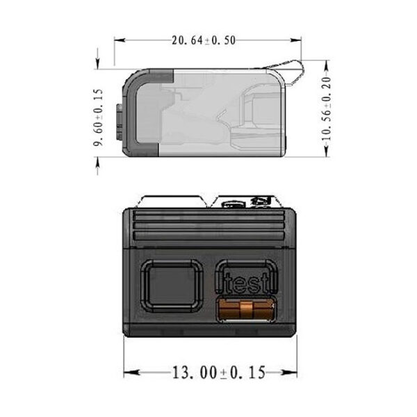 Ligador com patilha 2 polos 0,2-4mm2 450V 32A em policarbonato transparente(cx 100pcs) - Image 2