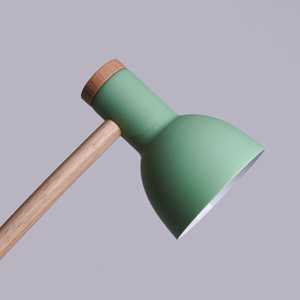 Candeeiro de mesa TEACHER 1xE27 Alt.47cmxD.15cm Verde mate/Madeira - Image 2