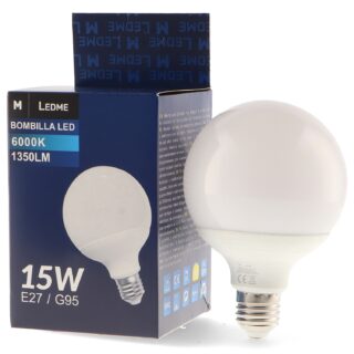 Lâmpada LED E27 G95 15W 3000K