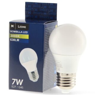 Lâmpada LED E27 G45 7W 3000K