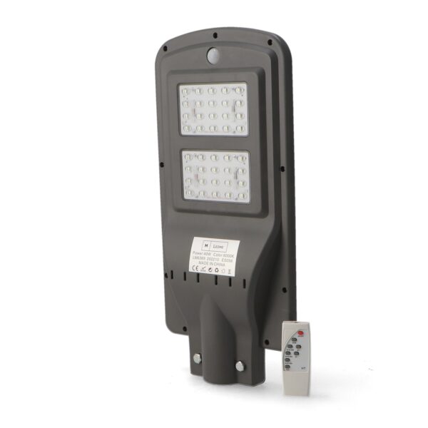 Luminária Solar LED para Iluminação Pública 40W com sensor 6000K