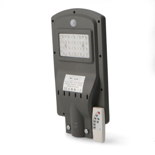 Luminária Solar LED para Iluminação Pública 20W com sensor 6000K