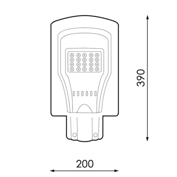Luminária Solar LED para Iluminação Pública 20W com sensor 6000K - Image 2