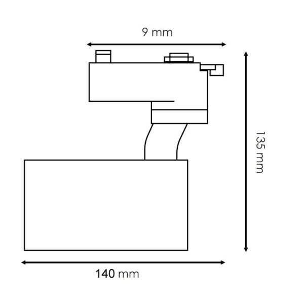 Foco LED para calha Branco Berna 12W Monofásica - 6000K - Image 2