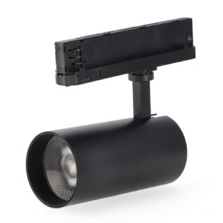 Foco LED para calha Milan Preto 30W Trifásico 3000K