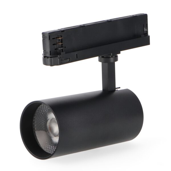 Foco LED para calha Milan Preto 30W Trifásico 3000K