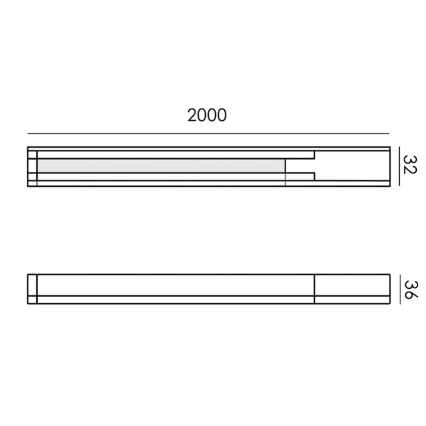 Calha trifásica 2 metros - Branco - Image 2