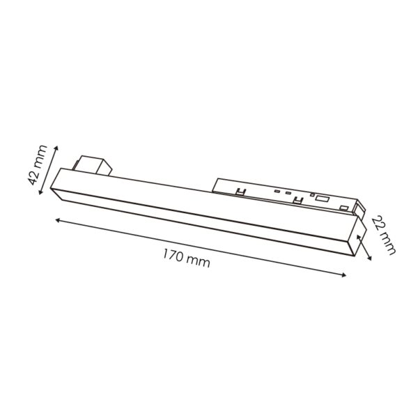 Foco LED Shoiler 10W Para Calha Magnética Preto 48V Serie 20Mm - 3000K - Image 2
