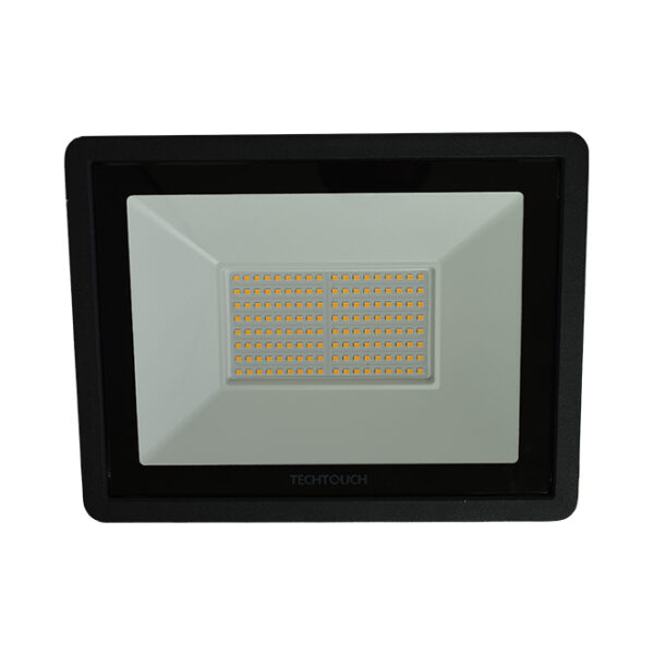 Projector X2 SUPERVISION IP65 1x100W LED 10000lm 6500K 120°C.27xL.3,7xAlt.21cm preto
