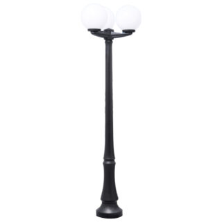 Pilar GLOBE 3xE27 8,5W botão CCT (3cores) IP55 Alt.198xD.59cm resina preta