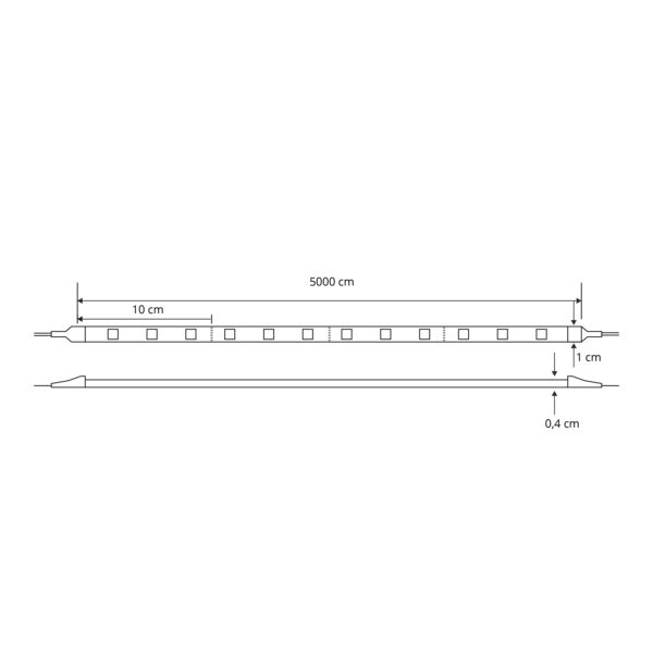 Fita LED COB 230V 20W/m 240LED/m 2700K IP68 50m/rolo - Image 2