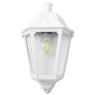 Aplique IESSE 1xE27 IP55 C.22xL.13xAlt.35cm resina branca