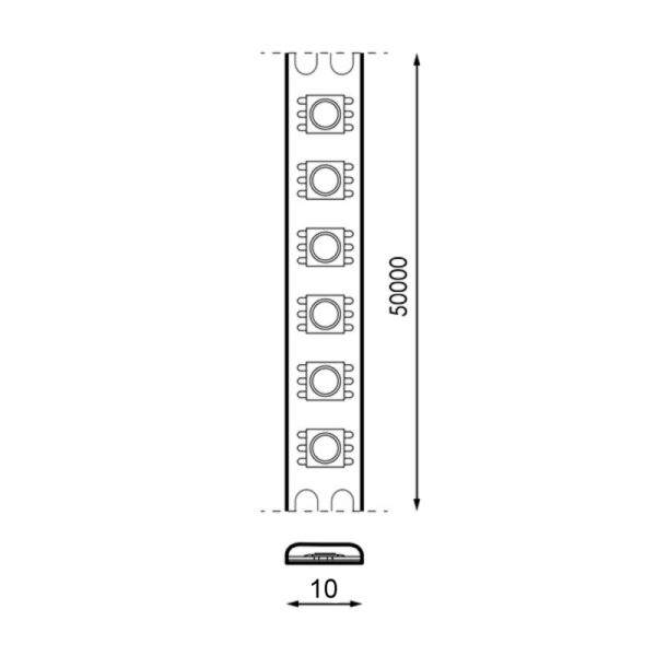 Fita LED 12VCC SMD5050 IP20 Purple 60 LED/m - 5 Metros - Image 2